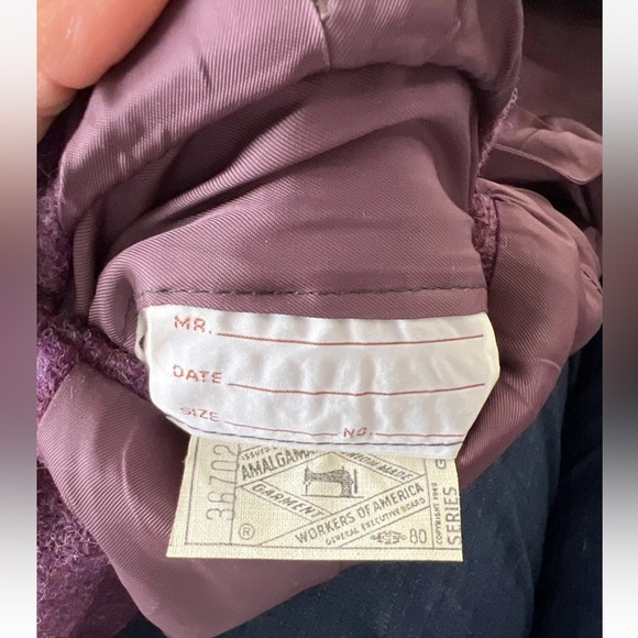 Polo Ralph Lauren Bergdorf Vintage Purple Tweed USA Unionmade Label Jacket 37" - Picture 9 of 12